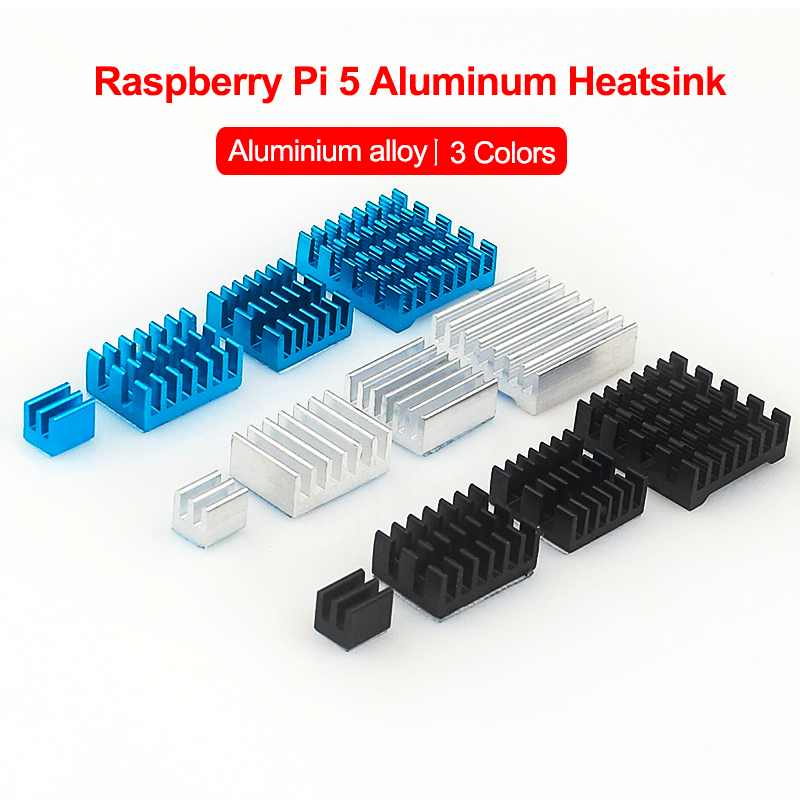 Raspberry Pi Water Cooling Kit - Raspberry Pi 5アルミニウムヒートシンク,パッシブ冷却,カスタマイズされたCPUクーラー,ラジエーター,黒,青,灰色