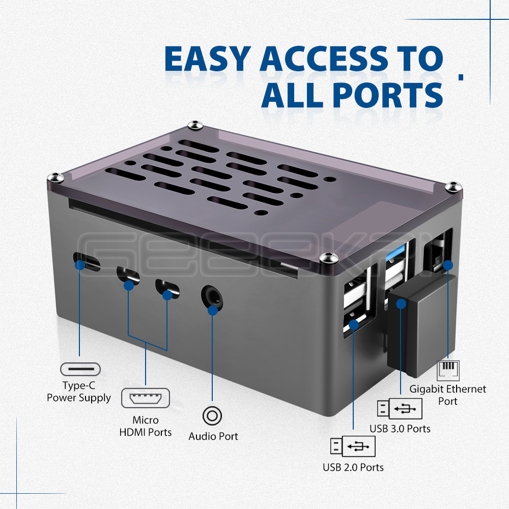 Geeekpiアルミレンガケース黒シェルとM.2 sata  - Argon One V3 M.2 Nvme Case のレビューと価格